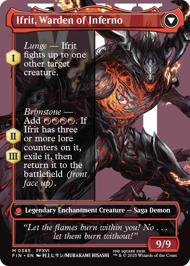 Clive, Ifrit's Dominant // Ifrit, Warden of Inferno (Borderless) (0385) [FINAL FANTASY] | Boutique FDB TCG
