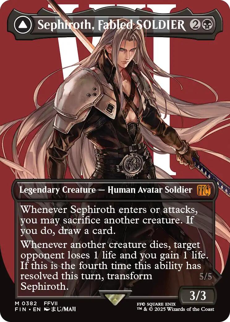 Sephiroth, Fabled SOLDIER // Sephiroth, One-Winged Angel (Borderless) (0382) [FINAL FANTASY] | Boutique FDB TCG