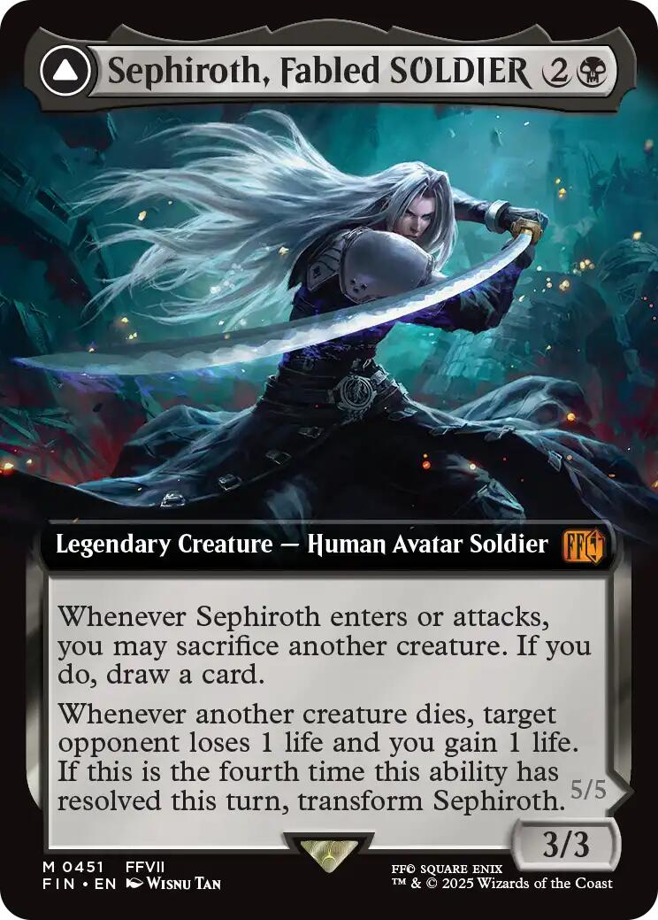 Sephiroth, Fabled SOLDIER // Sephiroth, One-Winged Angel (Extended Art) [FINAL FANTASY] | Boutique FDB TCG