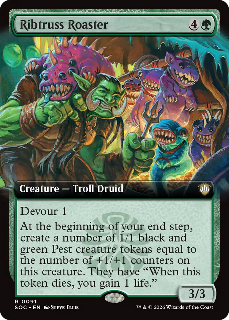 Ribtruss Roaster (Extended Art) [Secrets of Strixhaven Commander] | Boutique FDB TCG