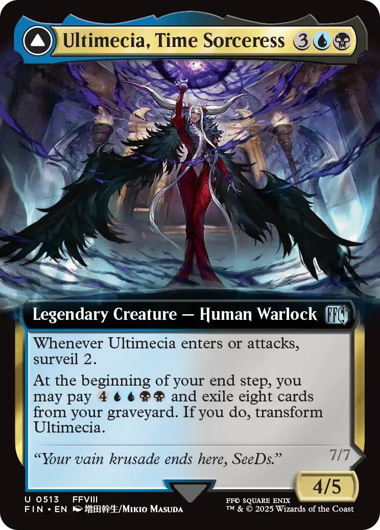 Ultimecia, Time Sorceress // Ultimecia, Omnipotent (Extended Art) [FINAL FANTASY] | Boutique FDB TCG
