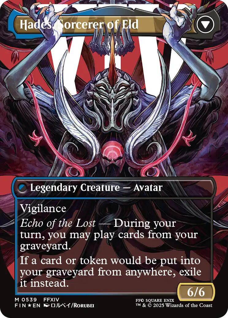 Emet-Selch, Unsundered // Hades, Sorcerer of Eld (Borderless) (Surge Foil) [FINAL FANTASY] | Boutique FDB TCG
