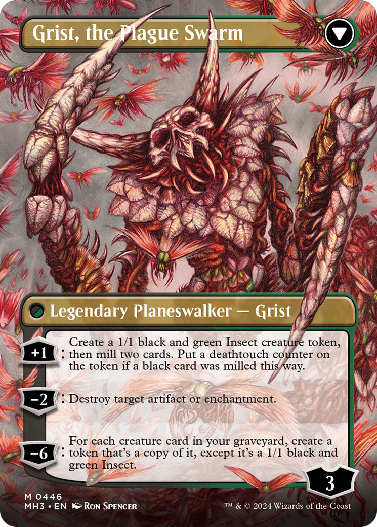 Grist, Voracious Larva // Grist, the Plague Swarm (Borderless) [Modern Horizons 3] | Boutique FDB TCG