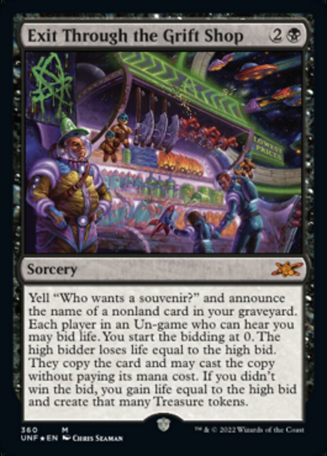 Exit Through the Grift Shop (Galaxy Foil) [Unfinity] | Boutique FDB TCG