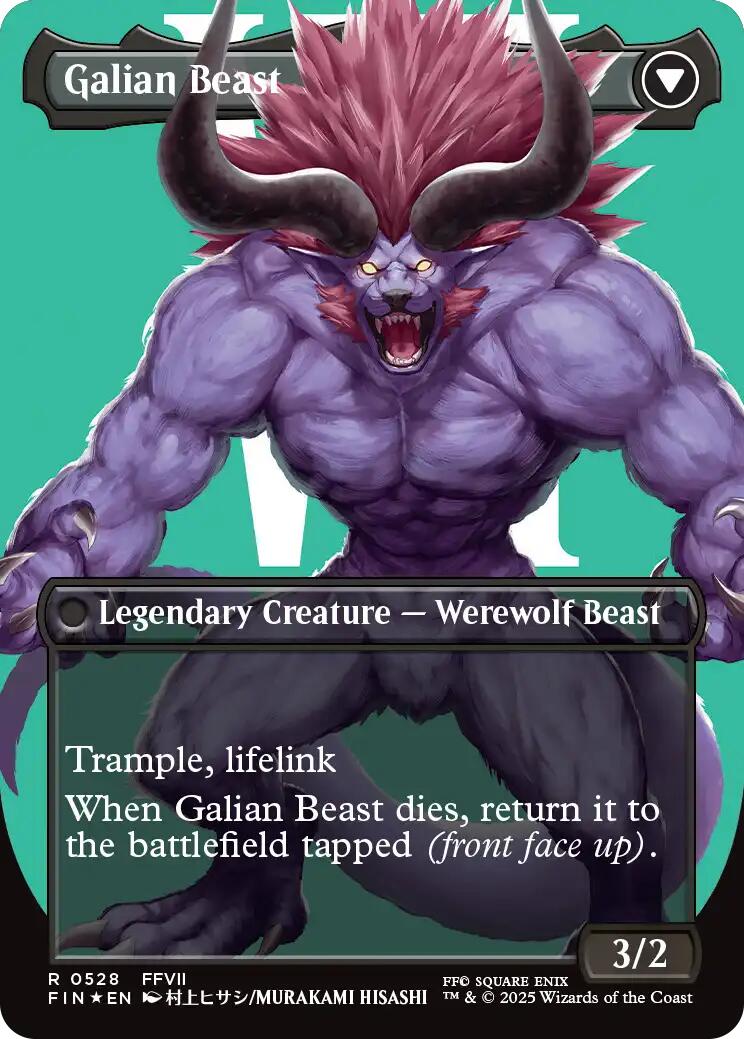 Vincent Valentine // Galian Beast (Borderless) (Surge Foil) [FINAL FANTASY] | Boutique FDB TCG