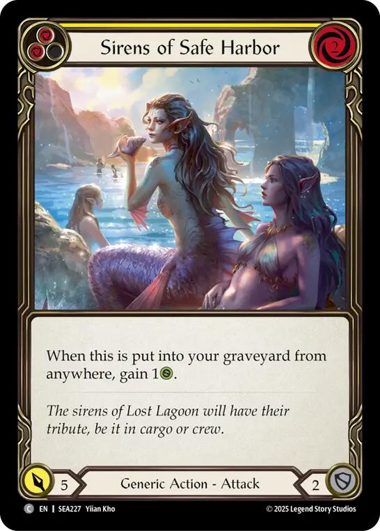 Sirens of Safe Harbor (Yellow) [SEA227] (High Seas)  Rainbow Foil | Boutique FDB TCG