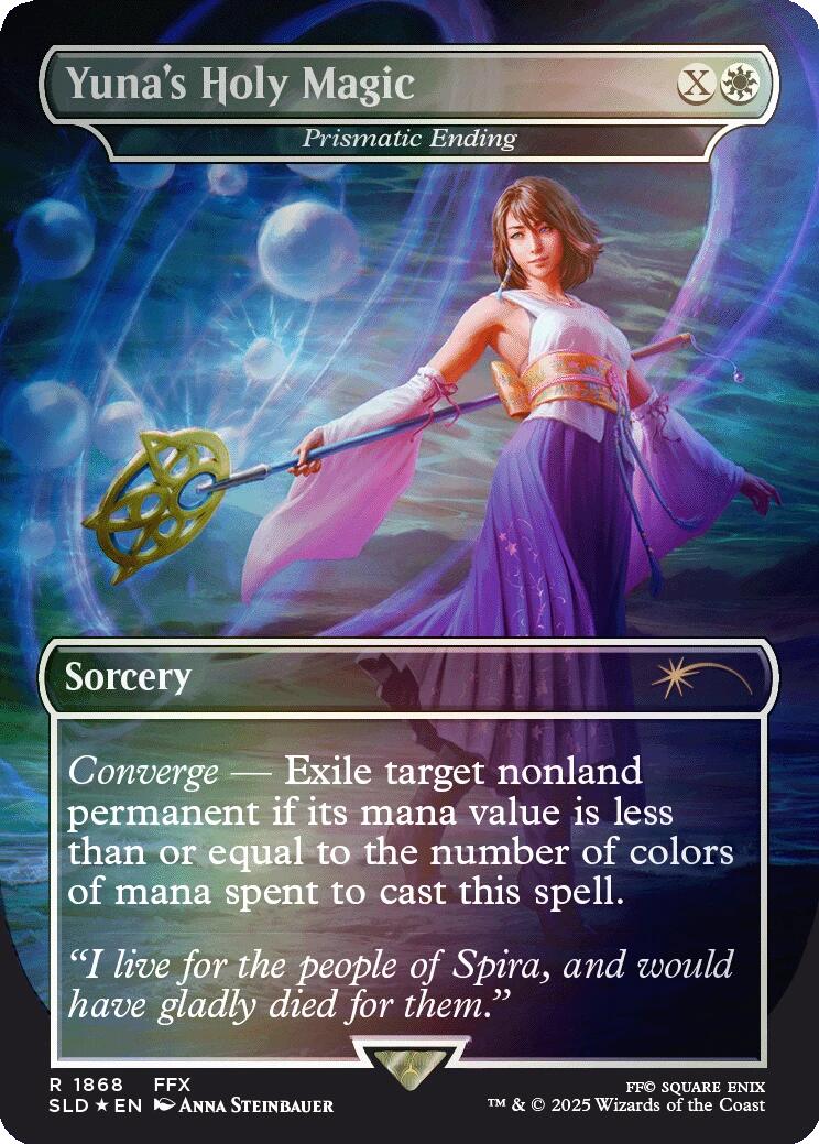 Yuna's Holy Magic - Prismatic Ending (Rainbow Foil) [Secret Lair Drop Series] | Boutique FDB TCG