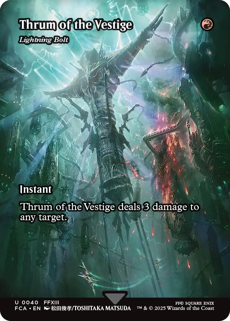 Thrum of the Vestige - Lightning Bolt (Showcase) [FINAL FANTASY : Through the Ages] | Boutique FDB TCG