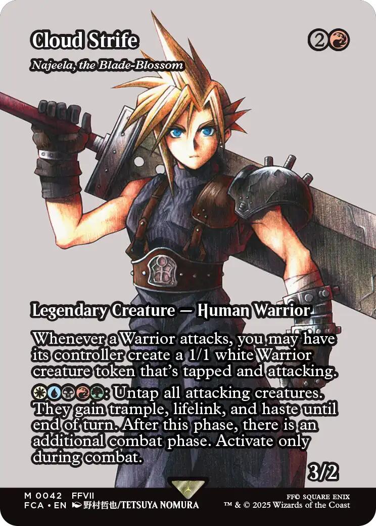 Cloud Strife - Najeela, the Blade-Blossom (Showcase) [FINAL FANTASY : Through the Ages] | Boutique FDB TCG