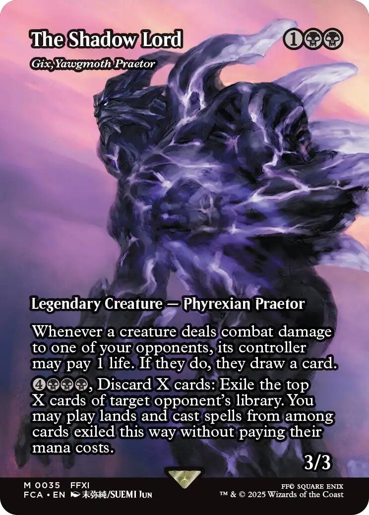 The Shadow Lord - Gix, Yawgmoth Praetor (Showcase) [FINAL FANTASY : Through the Ages] | Boutique FDB TCG