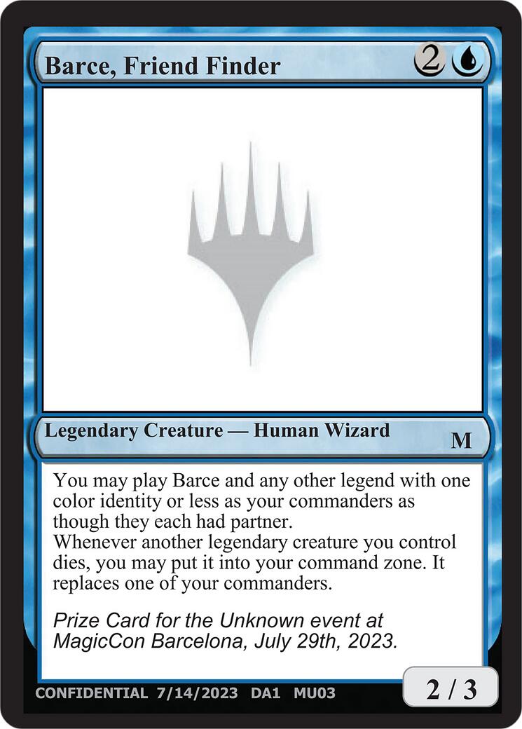 Barce, Friend Finder [Unknown Event] | Boutique FDB TCG