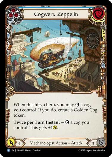 Cogwerx Zeppelin (Blue) [SEA020] (High Seas) | Boutique FDB TCG