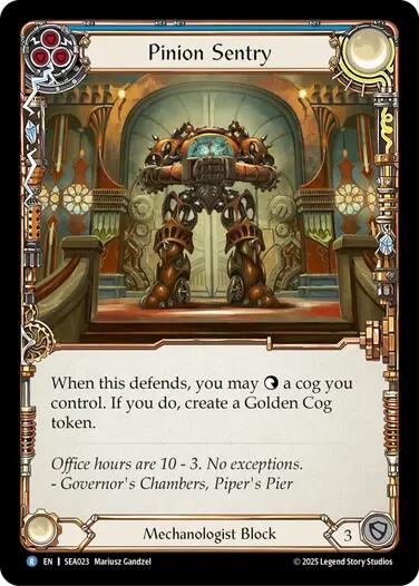 Pinion Sentry [SEA023] (High Seas)  Rainbow Foil | Boutique FDB TCG