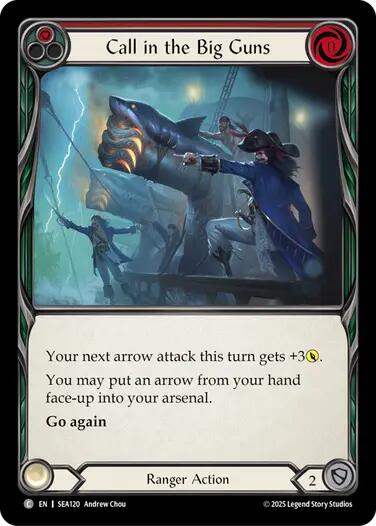 Call in the Big Guns (Red) [SEA120] (High Seas)  Rainbow Foil | Boutique FDB TCG