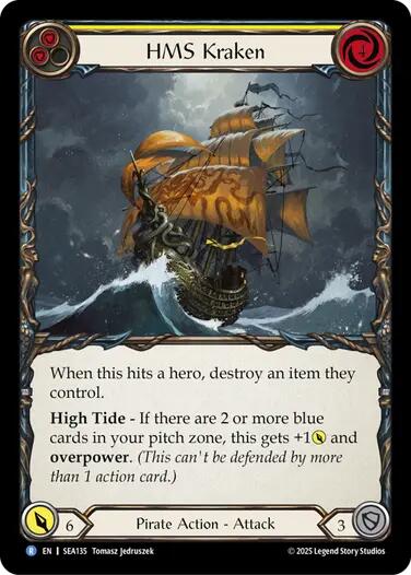 HMS Kraken [SEA135] (High Seas)  Rainbow Foil | Boutique FDB TCG