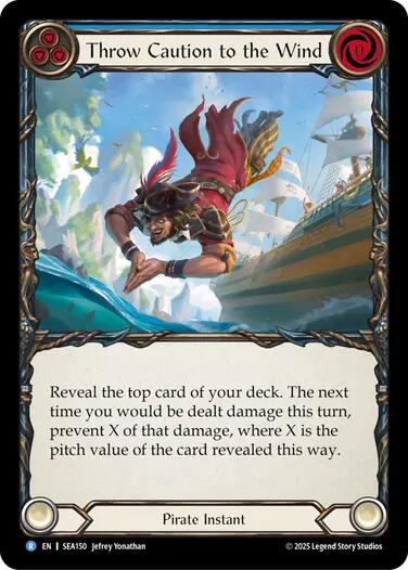 Throw Caution to the Wind [SEA150] (High Seas)  Rainbow Foil | Boutique FDB TCG