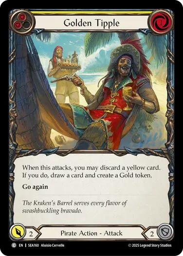 Golden Tipple (Yellow) [SEA160] (High Seas)  Rainbow Foil | Boutique FDB TCG