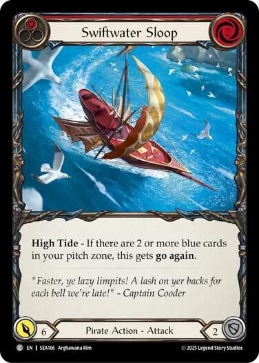 Swiftwater Sloop (Red) [SEA166] (High Seas)  Rainbow Foil | Boutique FDB TCG