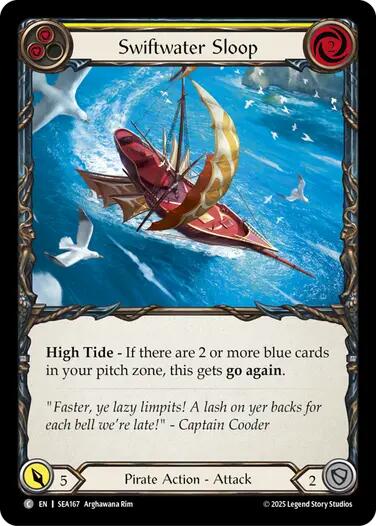 Swiftwater Sloop (Yellow) [SEA167] (High Seas)  Rainbow Foil | Boutique FDB TCG