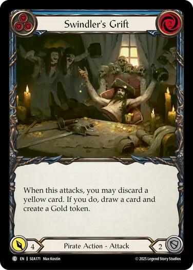 Swindler's Grift (Blue) [SEA171] (High Seas)  Rainbow Foil | Boutique FDB TCG