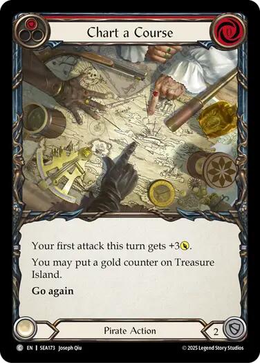 Chart a Course (Red) [SEA173] (High Seas)  Rainbow Foil | Boutique FDB TCG