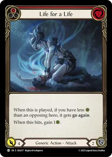 Life for a Life (Red) [SEA217] (High Seas) | Boutique FDB TCG