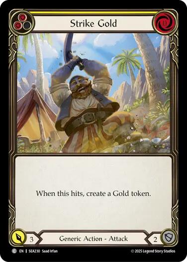 Strike Gold (Yellow) [SEA230] (High Seas)  Rainbow Foil | Boutique FDB TCG