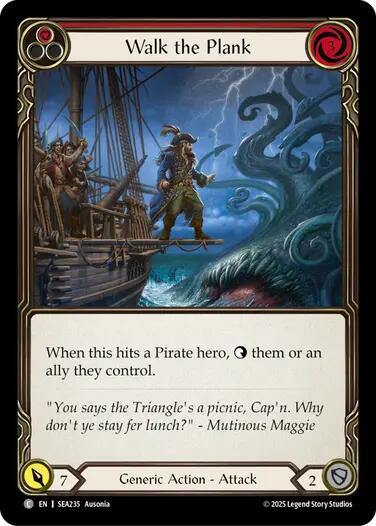 Walk the Plank (Red) [SEA235] (High Seas)  Rainbow Foil | Boutique FDB TCG