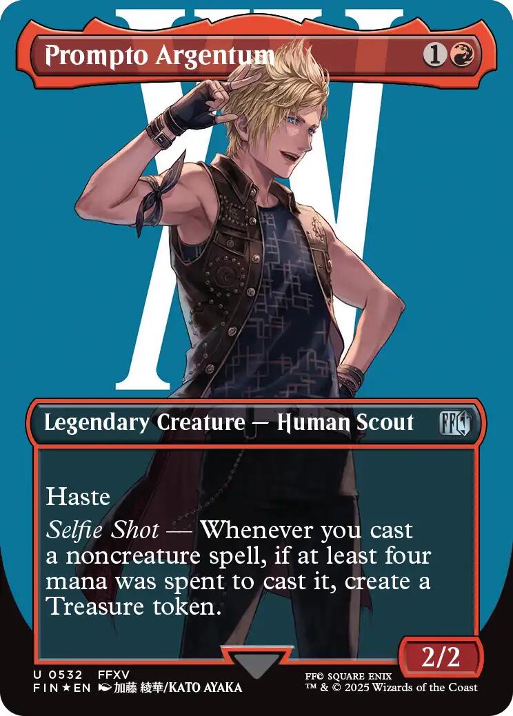 Prompto Argentum (Borderless) (Surge Foil) [FINAL FANTASY] | Boutique FDB TCG