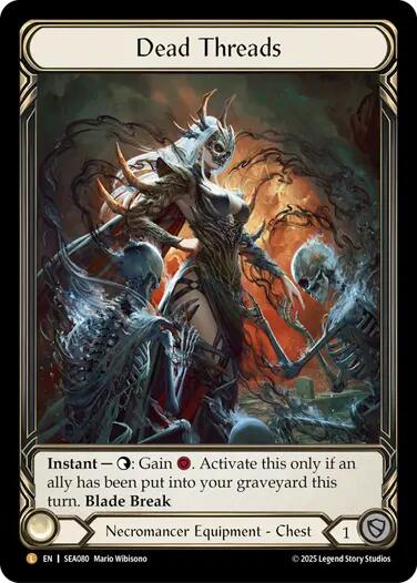 Dead Threads (Treasure) [SEA080] (High Seas)  Cold Foil | Boutique FDB TCG