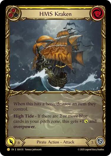 HMS Kraken (Treasure) [SEA135] (High Seas)  Cold Foil | Boutique FDB TCG