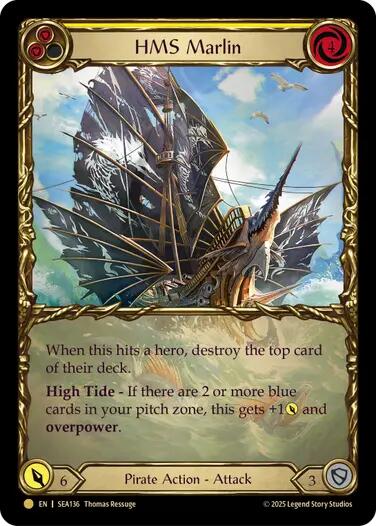 HMS Marlin (Treasure) [SEA136] (High Seas)  Cold Foil | Boutique FDB TCG
