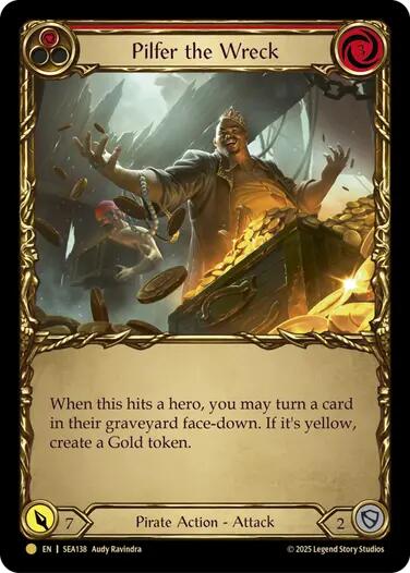 Pilfer the Wreck (Red) (Treasure) [SEA138] (High Seas)  Cold Foil | Boutique FDB TCG