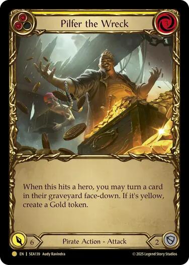 Pilfer the Wreck (Yellow) (Treasure) [SEA139] (High Seas)  Cold Foil | Boutique FDB TCG