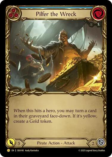 Pilfer the Wreck (Blue) (Treasure) [SEA140] (High Seas)  Cold Foil | Boutique FDB TCG