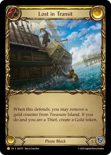 Lost in Transit (Treasure) [SEA151] (High Seas)  Cold Foil | Boutique FDB TCG