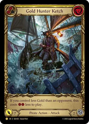 Gold Hunter Ketch (Treasure) [SEA165] (High Seas)  Cold Foil | Boutique FDB TCG