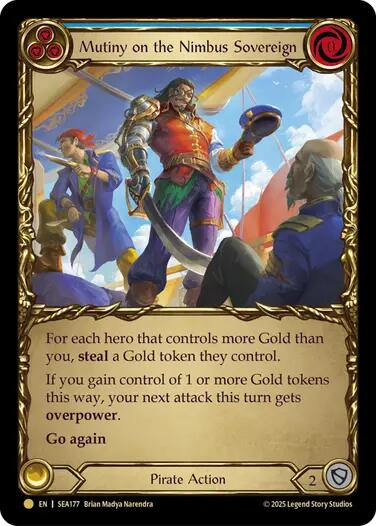 Mutiny on the Nimbus Sovereign (Treasure) [SEA177] (High Seas)  Cold Foil | Boutique FDB TCG