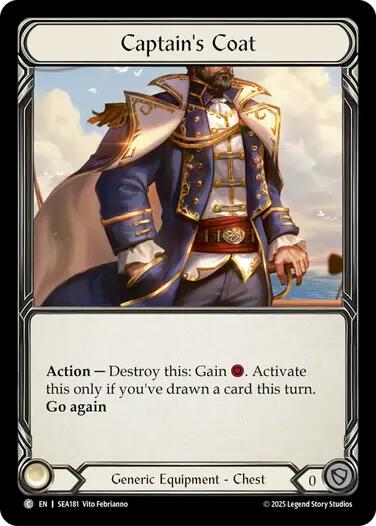Captain's Coat (Treasure) [SEA181] (High Seas)  Cold Foil | Boutique FDB TCG