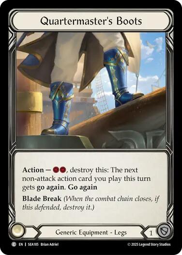 Quartermaster's Boots (Treasure) [SEA185] (High Seas)  Cold Foil | Boutique FDB TCG