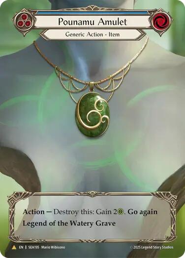 Pounamu Amulet (Treasure) [SEA195] (High Seas)  Cold Foil | Boutique FDB TCG