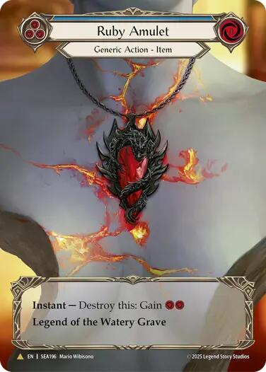 Ruby Amulet (Treasure) [SEA196] (High Seas)  Cold Foil | Boutique FDB TCG