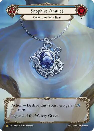 Sapphire Amulet (Treasure) [SEA197] (High Seas)  Cold Foil | Boutique FDB TCG