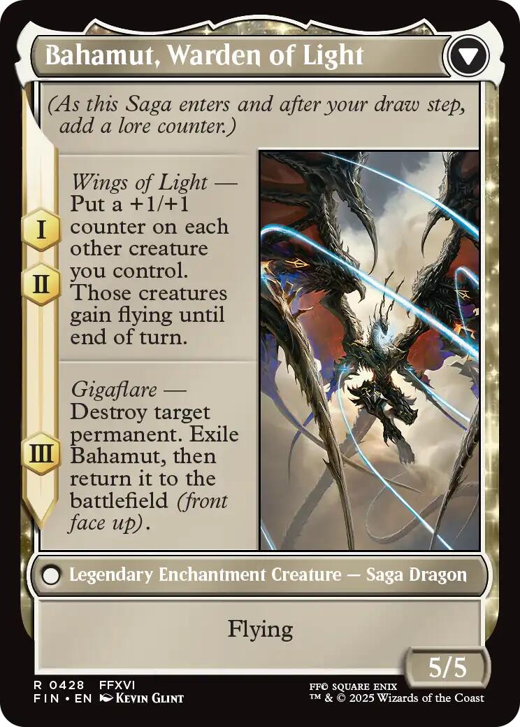 Dion, Bahamut's Dominant // Bahamut, Warden of Light (Extended Art) [FINAL FANTASY] | Boutique FDB TCG