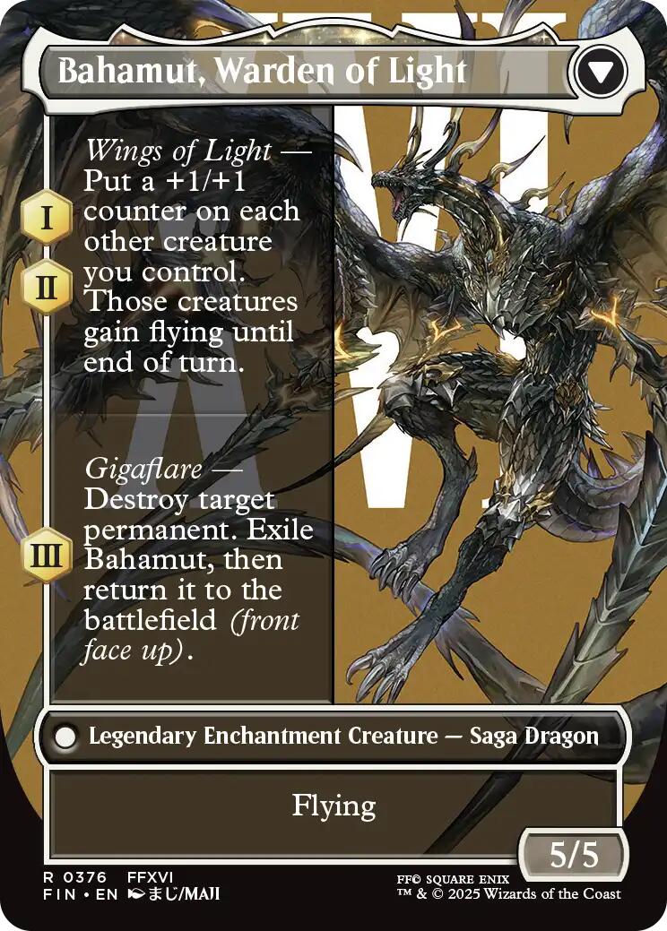 Dion, Bahamut's Dominant // Bahamut, Warden of Light (Borderless) [FINAL FANTASY] | Boutique FDB TCG