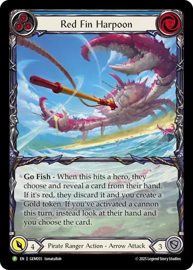 Red Fin Harpoon [GEM055] (GEM Pack 2)  Rainbow Foil | Boutique FDB TCG