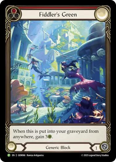 Fiddler's Green (Red) [GEM066] (GEM Pack 2)  Rainbow Foil | Boutique FDB TCG