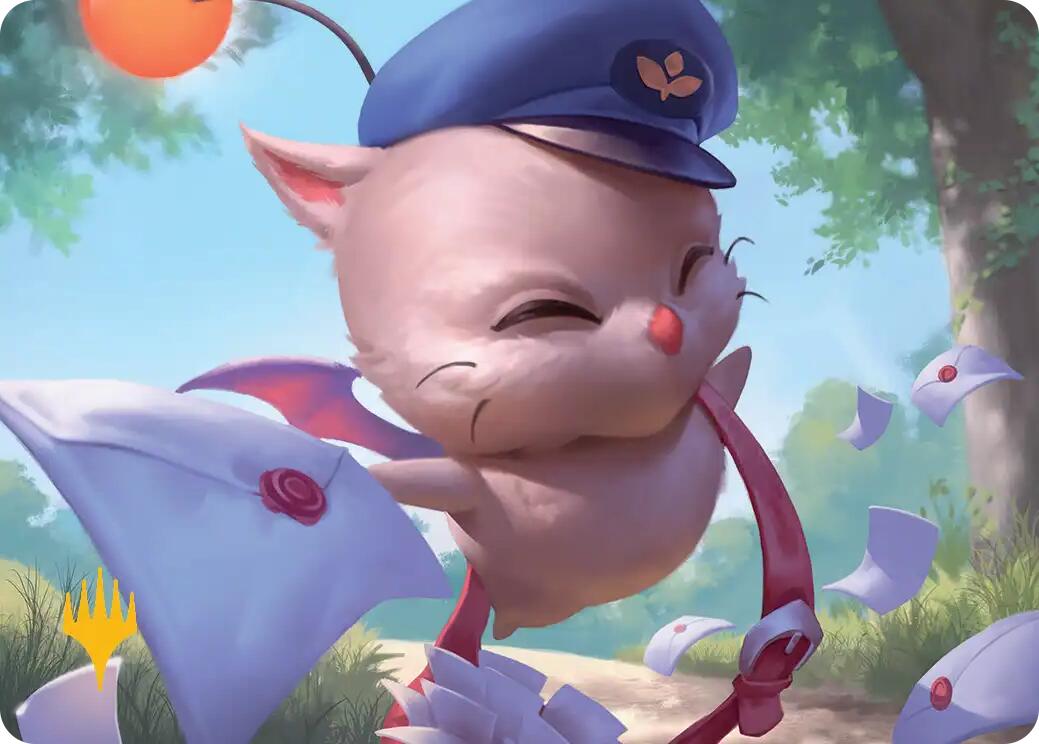 Delivery Moogle Art Card (Gold-Stamped Planeswalker Symbol) [FINAL FANTASY Art Series] | Boutique FDB TCG