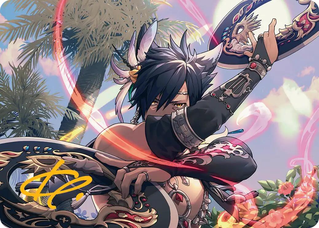 Dancer's Chakrams Art Card (Gold-Stamped Signature) [FINAL FANTASY Art Series] | Boutique FDB TCG
