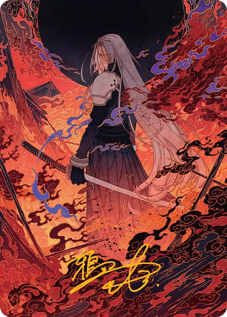 Nibelheim Aflame Art Card (Gold-Stamped Signature) [FINAL FANTASY Art Series] | Boutique FDB TCG